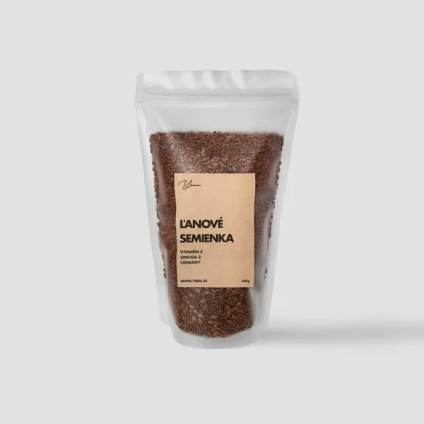 Yeem_lanove_semienka Ľanové semienka v prírodnej forme bohatý zdroj vlákniny a omega-3, vhodné do zdravých receptov, smoothie, pečiva a na podporu trávenia.