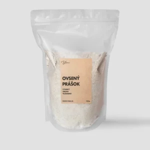 Yeem_ovseny_prasok Ovsený prášok prírodný zdroj vlákniny, bielkovín a minerálov, vhodné do kaší, smoothie, pečiva, jogurtu a zdravých raňajok.